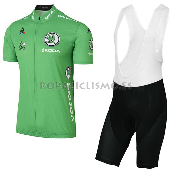 2017 Maillot Tour de France tirantes mangas cortas verde